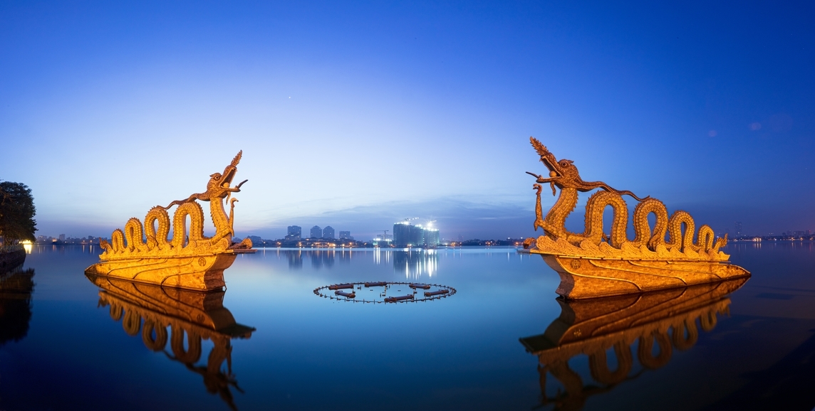 West Lake Dragons statue in Hanoi