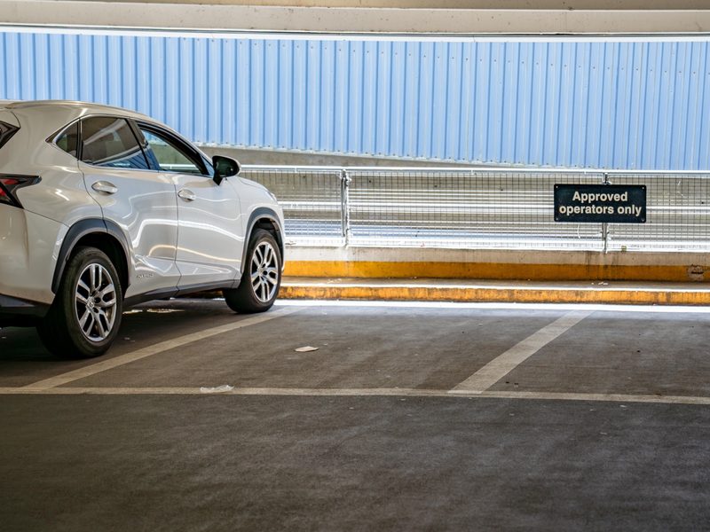 Gatwick Car park area marked for approved operators only
