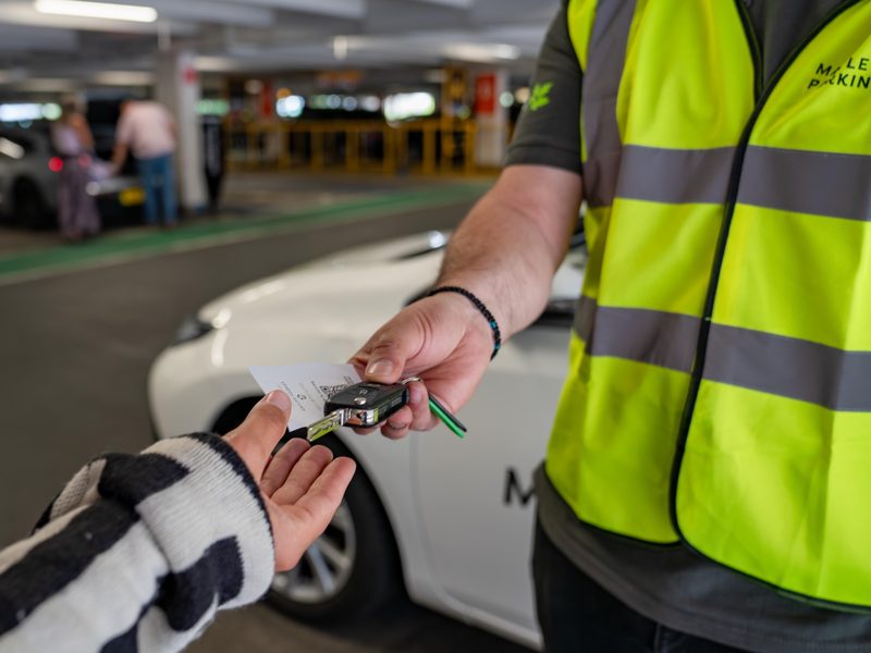 Meet and greet key handover at Gatwick Airport parking