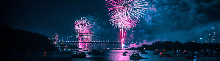 New Years eve fireworks in Sydney.