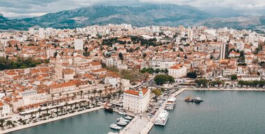 Birds eye view of Split.