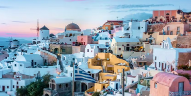 Buildings in Santorini.