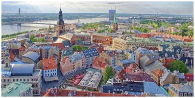 Riga town during the day.