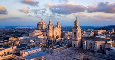 Buildings in Malta town.