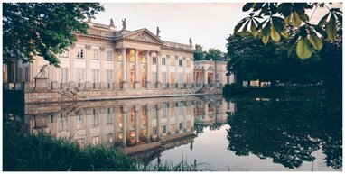 Building with lake in Warsaw,
