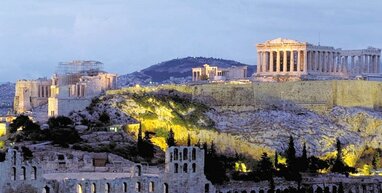 Athens Colosseum view from the hills.
