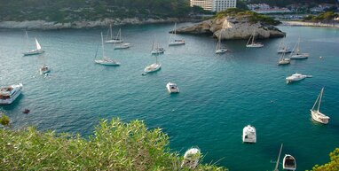 Boats in the sea at Menorca