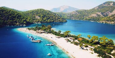 Oludeniz sea and mountains.