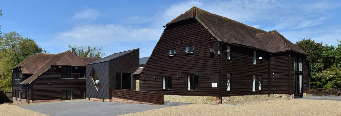 Apple barn exterior