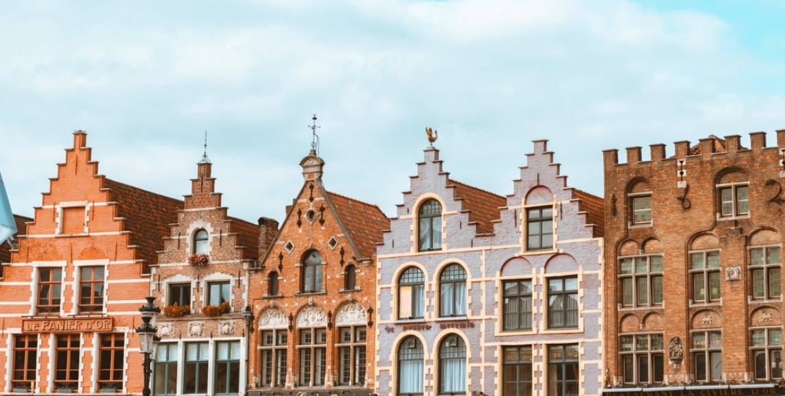 Gabled buildings in Ghent