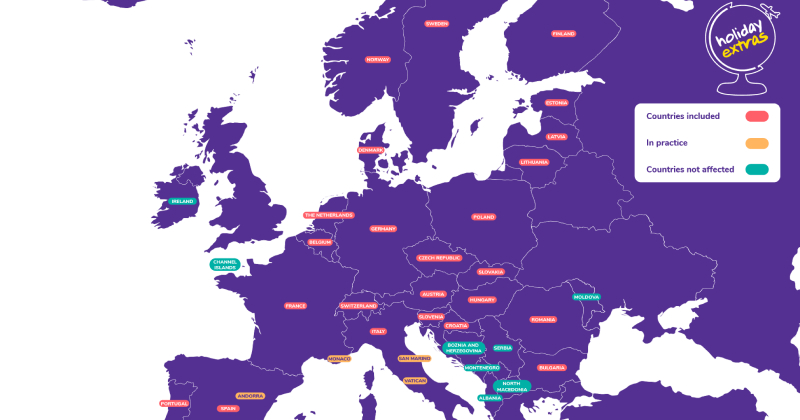 A map of Europe with EES information
