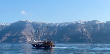 Take a boat tour in Santorini