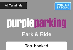 Purple Parking Park & Ride Gatwick Winter Special logo, top-booked offer