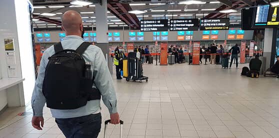 Foto af interiøret i lufthavnen