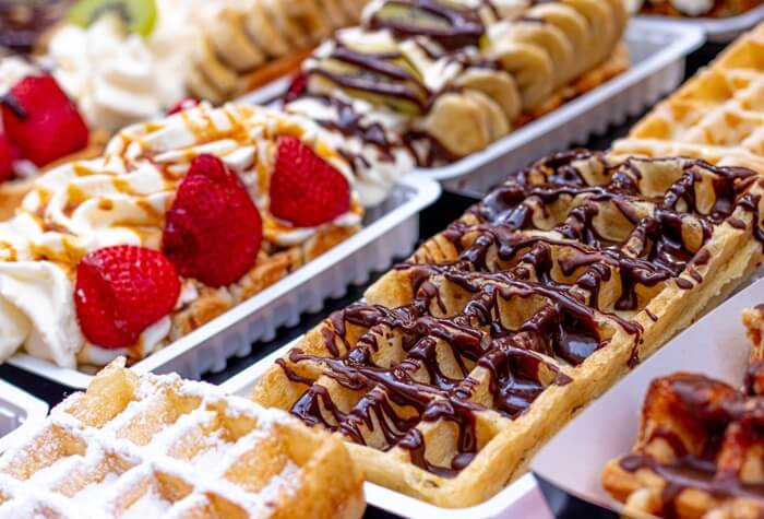 Food in Brussels airport - Waffles
