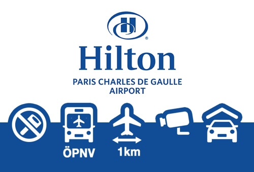 Parking souterrain de l'Hilton Paris Charles de Gaulle Airport Logo