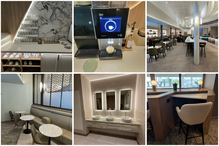 Photo grid from Mr Plane Guy's Aspire Lounge Liverpool Airport review