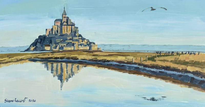 A Shane Record original painting of Mt St Michel