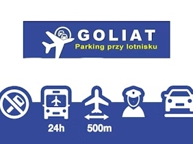 Logo Goliat - parking otwarty przy lotnisku w Gdańsku