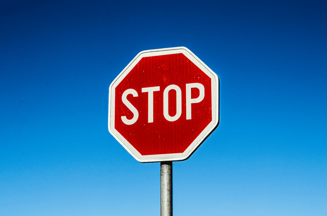 Red stop sign