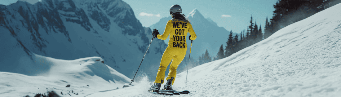 Skier on a snowy mountain