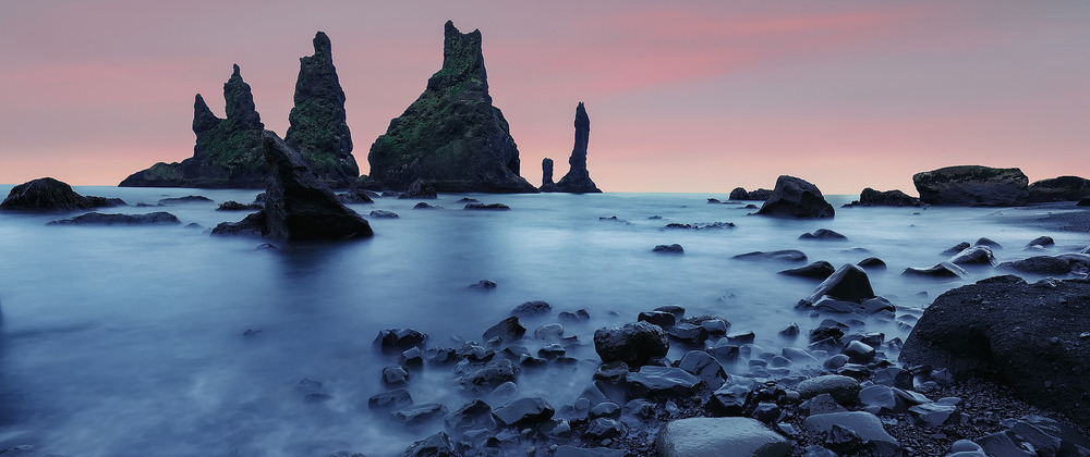 scenic view of Iceland with northern lights