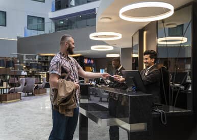 terminal 4 hotel interior check in