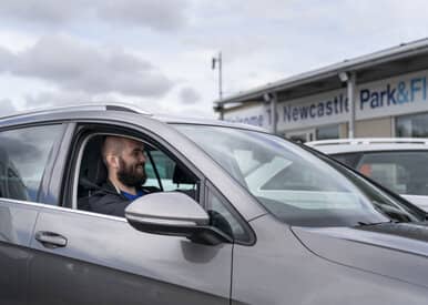 man wparking at newcastle airport