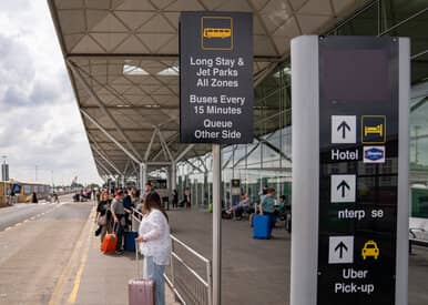woman waiting for bus