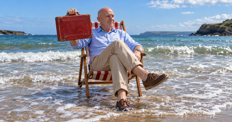 Chancellor on the beach