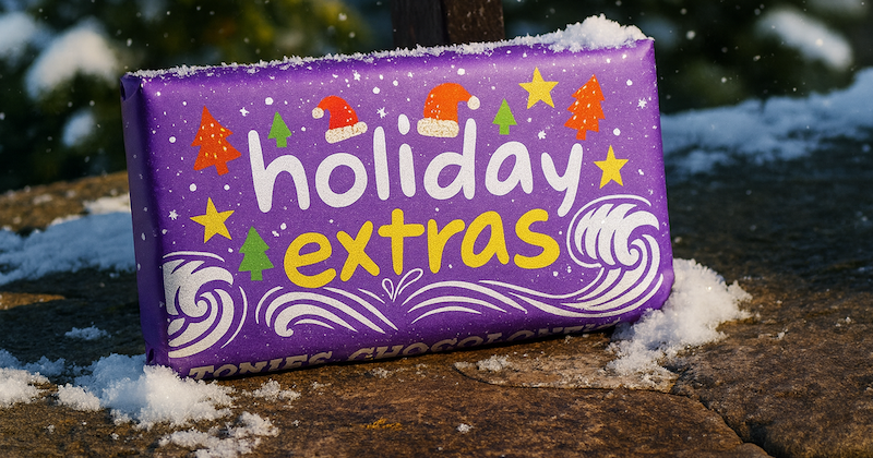 HX-branded Tonys Chocolonely bar