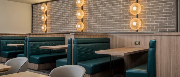 Seating inside Aspire Lounge at Liverpool Airport