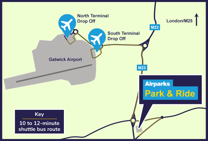 Airparks Park & Ride Parking at Gatwick | North & South Terminals