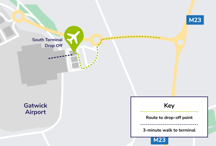 Maple Meet and Greet at Gatwick North Map