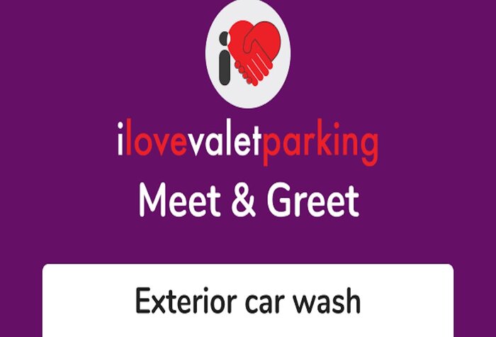 I Love Valet Parking with car wash logo