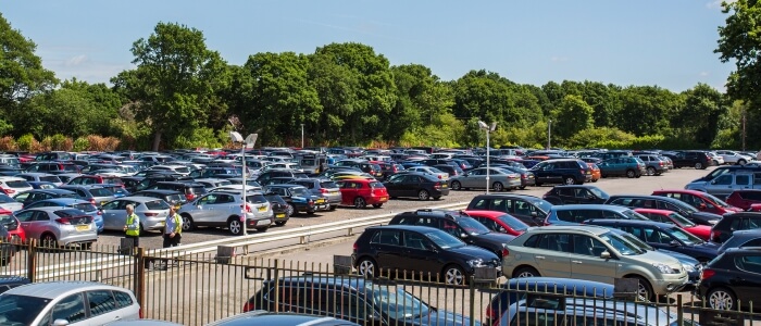 An image of car parked in the secured Cophall Car Park at Gatwick